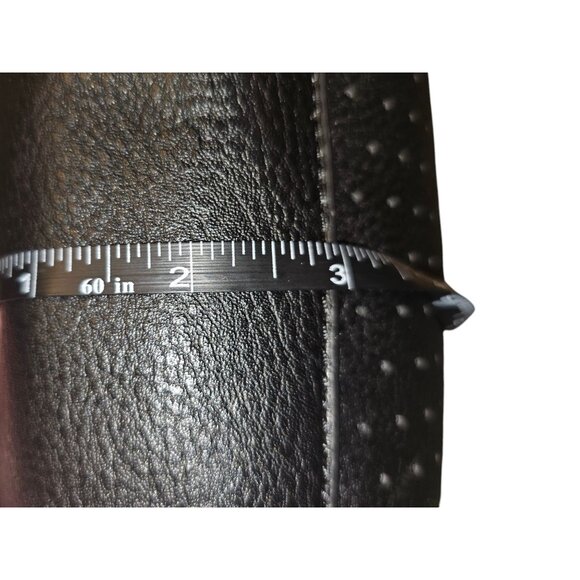 Nwt Steve Madden Black Perforated Tote Bag With detachable strap  Gold Accents - Picture 6 of 16